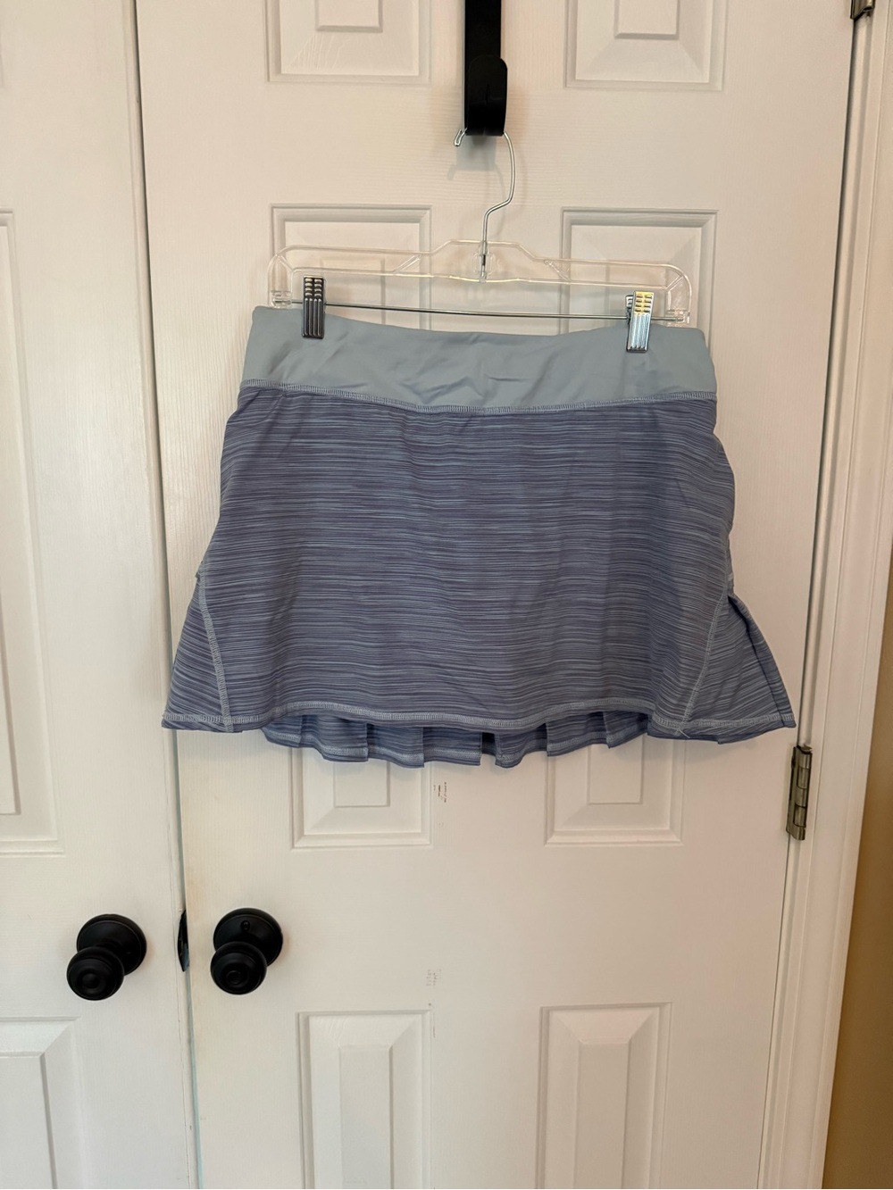 Lululemon Tennis Skirt 8 Tall light blue with purple stripes